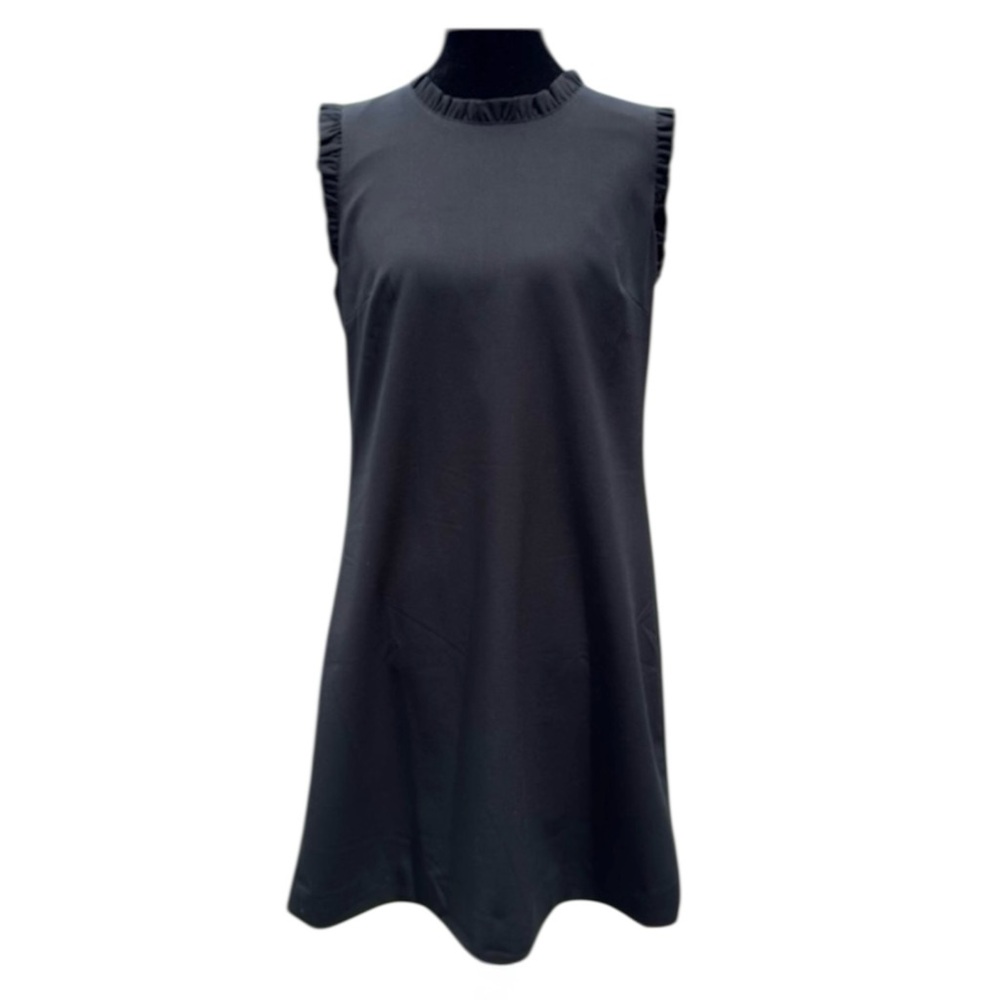 J. Crew Black Sleeveless Classic Minimalist Mini Dress